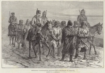 Bulgarian Conspirators escorted from Beckovazt to Tirnova